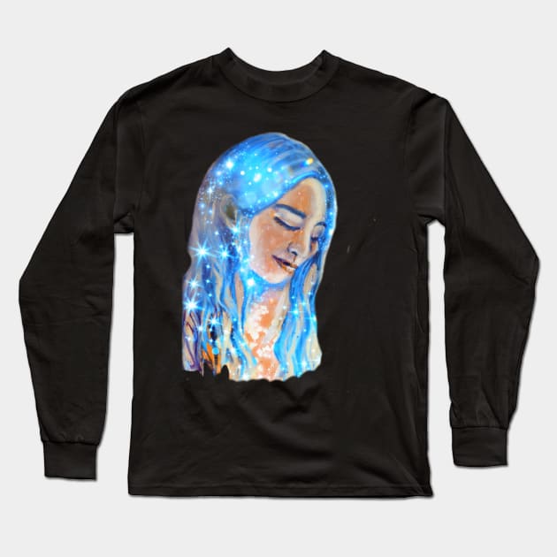 Blue fairy Long Sleeve T-Shirt by Begoll Art